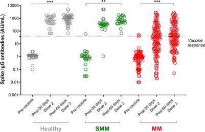 Clinical outcome of SARS-CoV-2 infections occurring in multiple myeloma patients after vaccination and prophylaxis with tixagevimab/cilgavimab